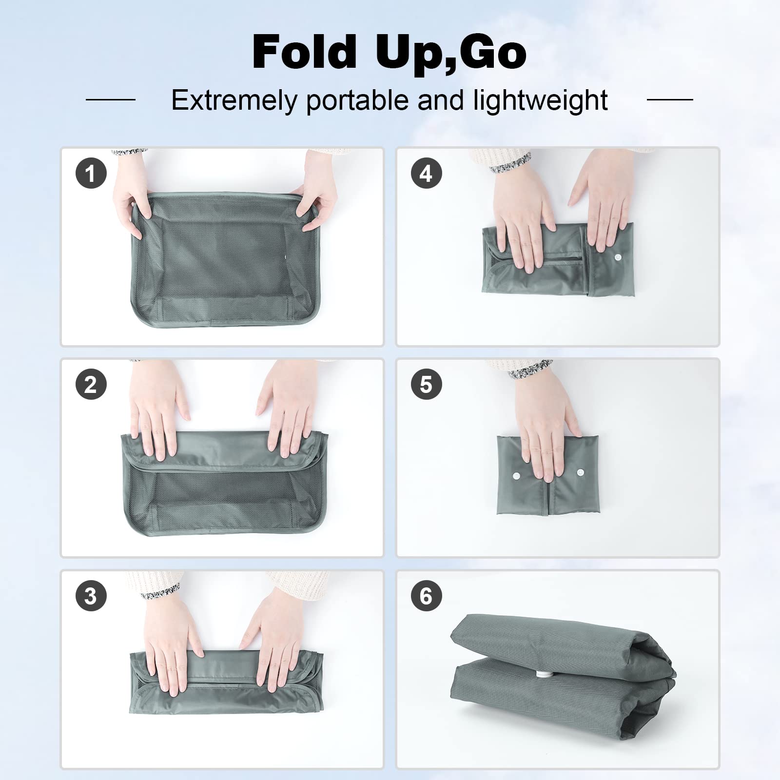 KTMOUW 7PCS Organizer Valigie Organizzatore Valigia Cubi di Imballaggio Organizer Cubi Viaggio Borse Luggage Packing Organizer Nylon Set Grigio
