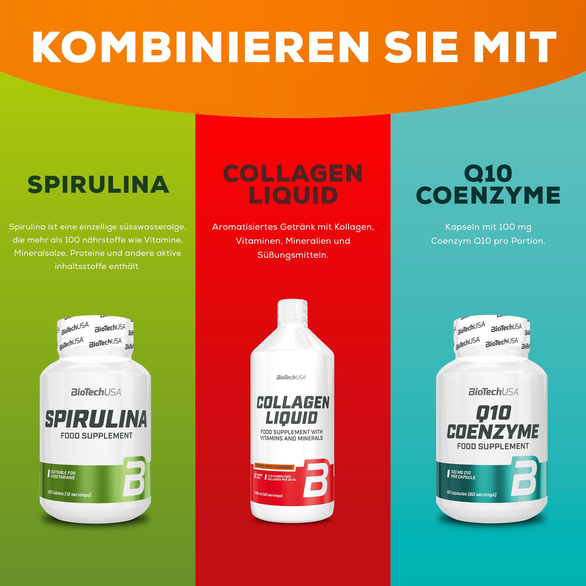 BioTechUSA Daily Pack | Vitamin-, Mineralstoff- & Pflanzenextrakt-Pack | Mit Omega-3, Lecithin & Traubenkern | Multi-Tabletten-Beutelformat | Gluten-, laktose- & GMO-frei | 30 Päckchen