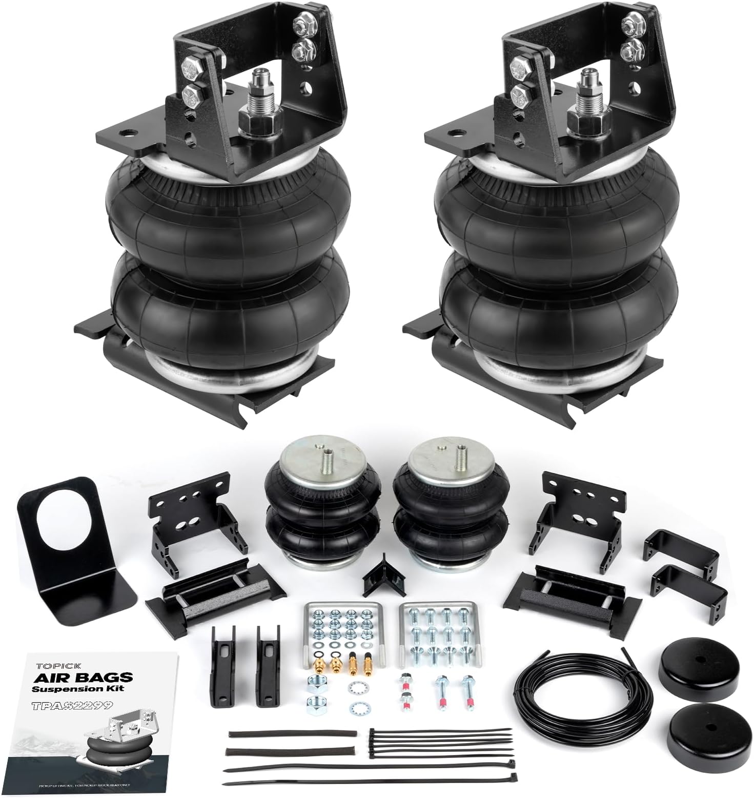 Air Bags Suspension Kit for 2003-2013 Dodge/Ram 1500 Mega Cab 2500 3500, Rear Air Bags for Trucks, Air Spring Kit for Towing & Hauling, Replaces Firestone Ride-Rite 2299 Airbags