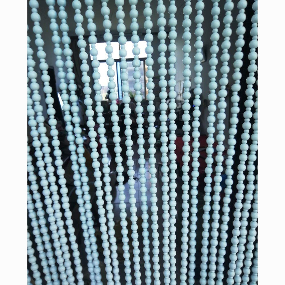 Rideau de porte perles bois blanc cloisonner sans perdre jour