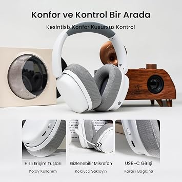 Aula G7 PRO Tri Mode Kablosuz RGB Gaming Mikrofonlu Oyuncu Kulaklığı 7.1 Surround Ses 40mm Driver Düşük Gecikme E-Spor Kulaklık Beyaz