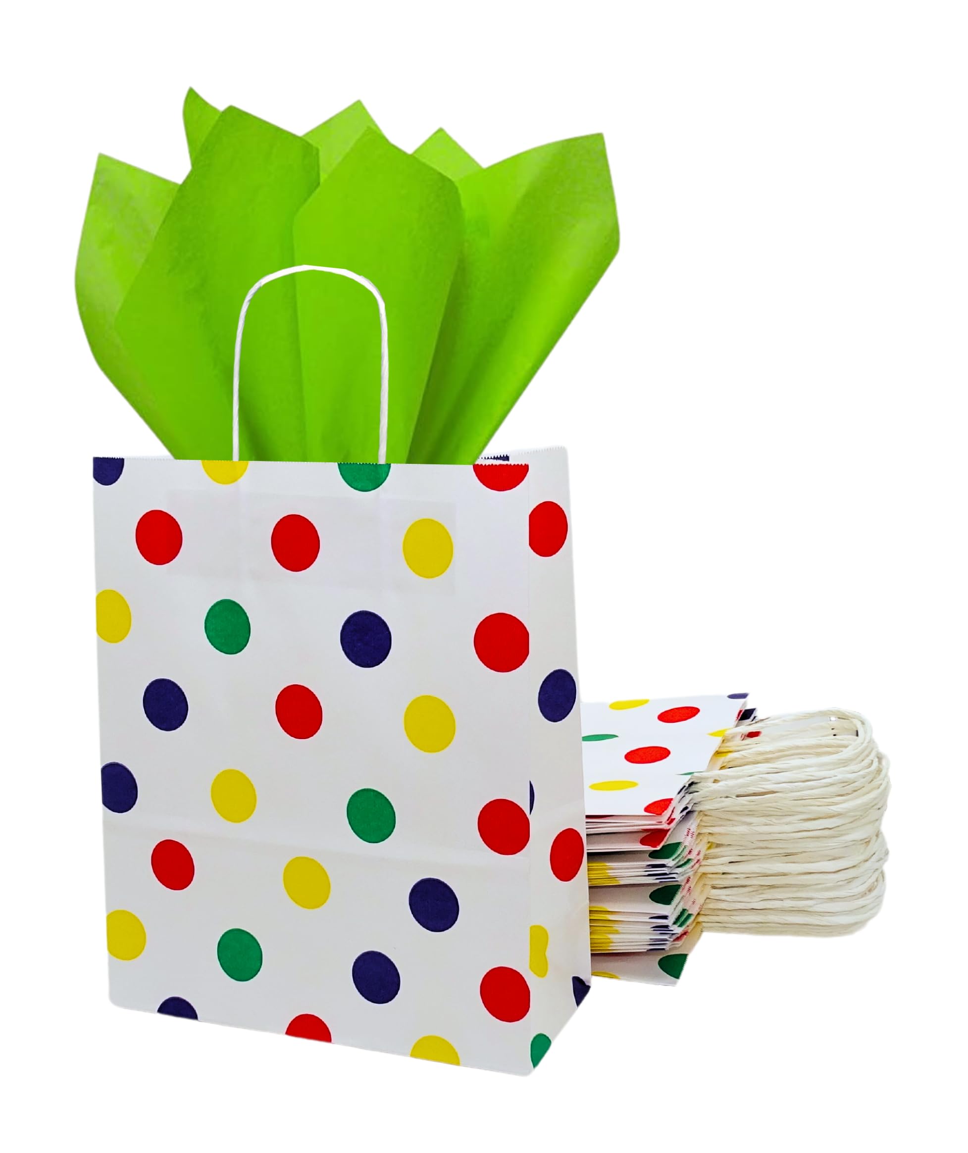 RanGit Bhumi 20 pcs Polka Dots Multicolor Paper Bags For Return Gifts With Tissue, Gift Bags For Corporate Events (9X11X4 Inch) | Party Favor Bags, Disposable Paper Carry Bags-110Gsm (20) (B0CKFBD33P) Amazon Price History, Amazon Price Tracker