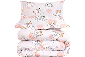 Adorably-Cute Cat Kid's Comforter Set: Bedtime Bliss Meets Feline Fancy