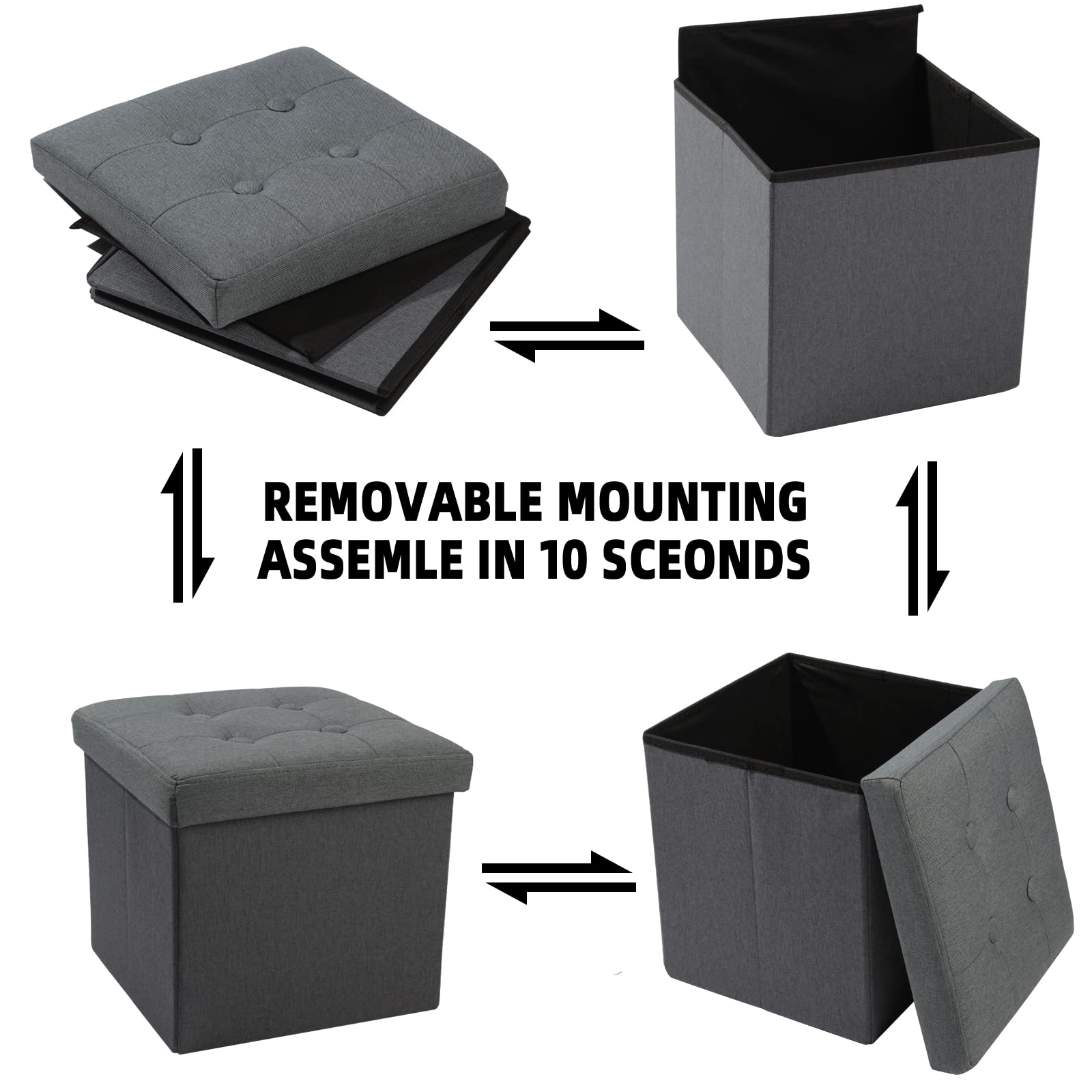 Buy Alasdo Ottoman Storage Ottoman Small Folding Ottoman Cube Table