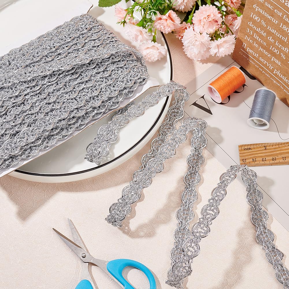 Amazon.com: FINGERINSPIRE 19.69 Yards Metallic Braid Lace Trim