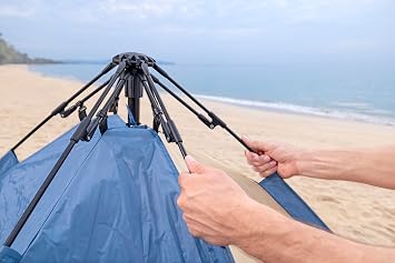 Bestway SwiftClick Installed Bestway Dome 4 Beach Tent, 42 Inch and 50 Inch x 7 ft 10 Inch x 49 Inch or 1.07 m and 1.27 m x 2.40 m x 1.25 m