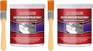 100/200g Rust Remover for Metal, with Brush, Rust Paint for Car Rust Remover Paste Water Based Primer, Car Rust-Free Conversion Agent Rust Preventive Coating Multi-Purpose Anti-Rust Protection