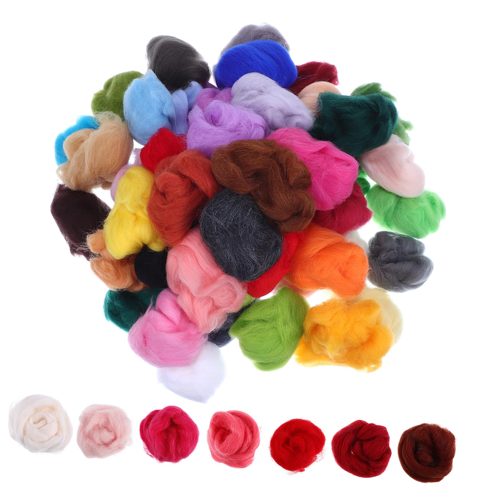 DOITOOL 1Pack Wool Roving Yarn Needle Felting Kit Colors Each Soft Craft Felt for DIY Projects Comfortable Unique and Creative Endeavors