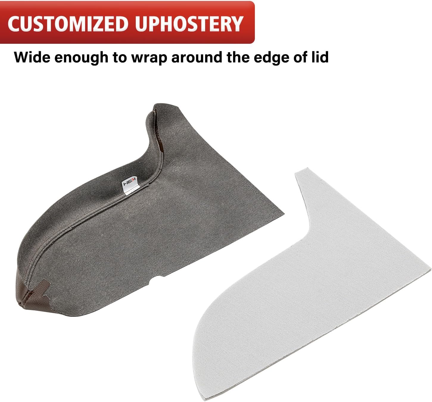 Car Center Console Cup Holder Cover Replacement for Toyota Avalon 2013-2018, Armrest Arm Rest Cupholder Upholstery, Vinyl Leather, Anti-Scratch, Brown (Leather Part Only)