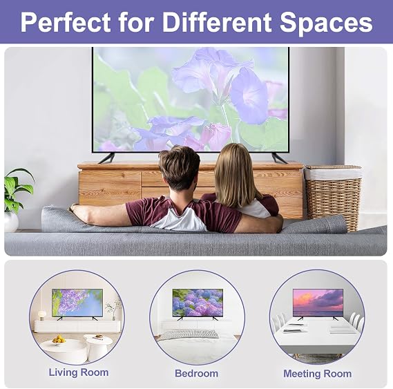 Yaotieci Metal TV Stand Only for 75R6A5R Roku Smart TV 75inch Plus Series 4K QLED Roku TV Legs, Replacement TV Base Stands for Roku Plus Series Roku TV Feet wr Screws Set, Easy to Install