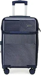 Mala De Viagem Bordo Bagagem 10kg De Mão Rígida 360 Anac USB Cadeado (Azul-Marinho)