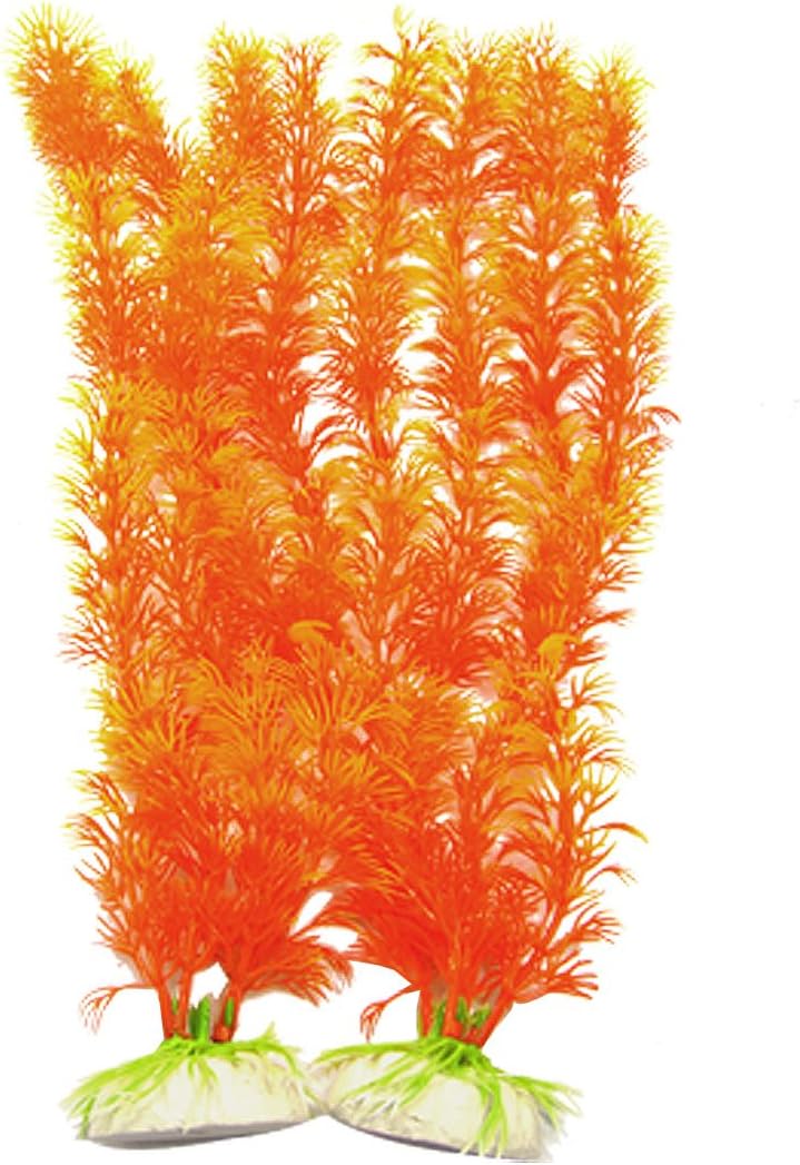 Jardin Fish Tank Aquarium Vividly Float Plants Decor Ornament Orange