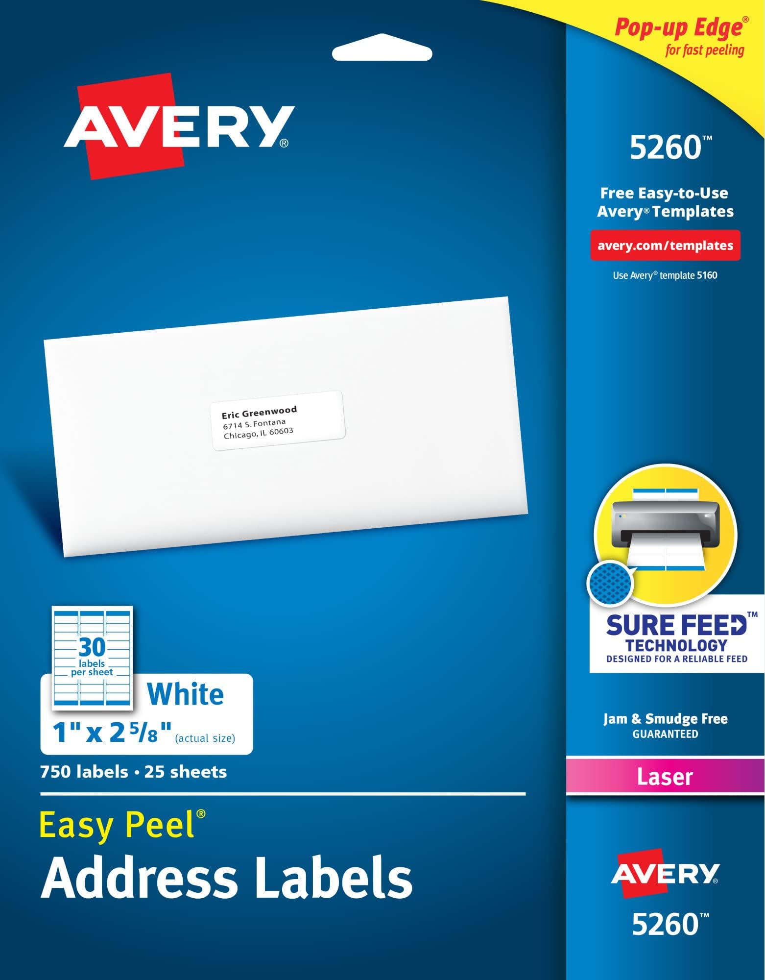 AVE5260 - Easy Peel Mailing Address Labels