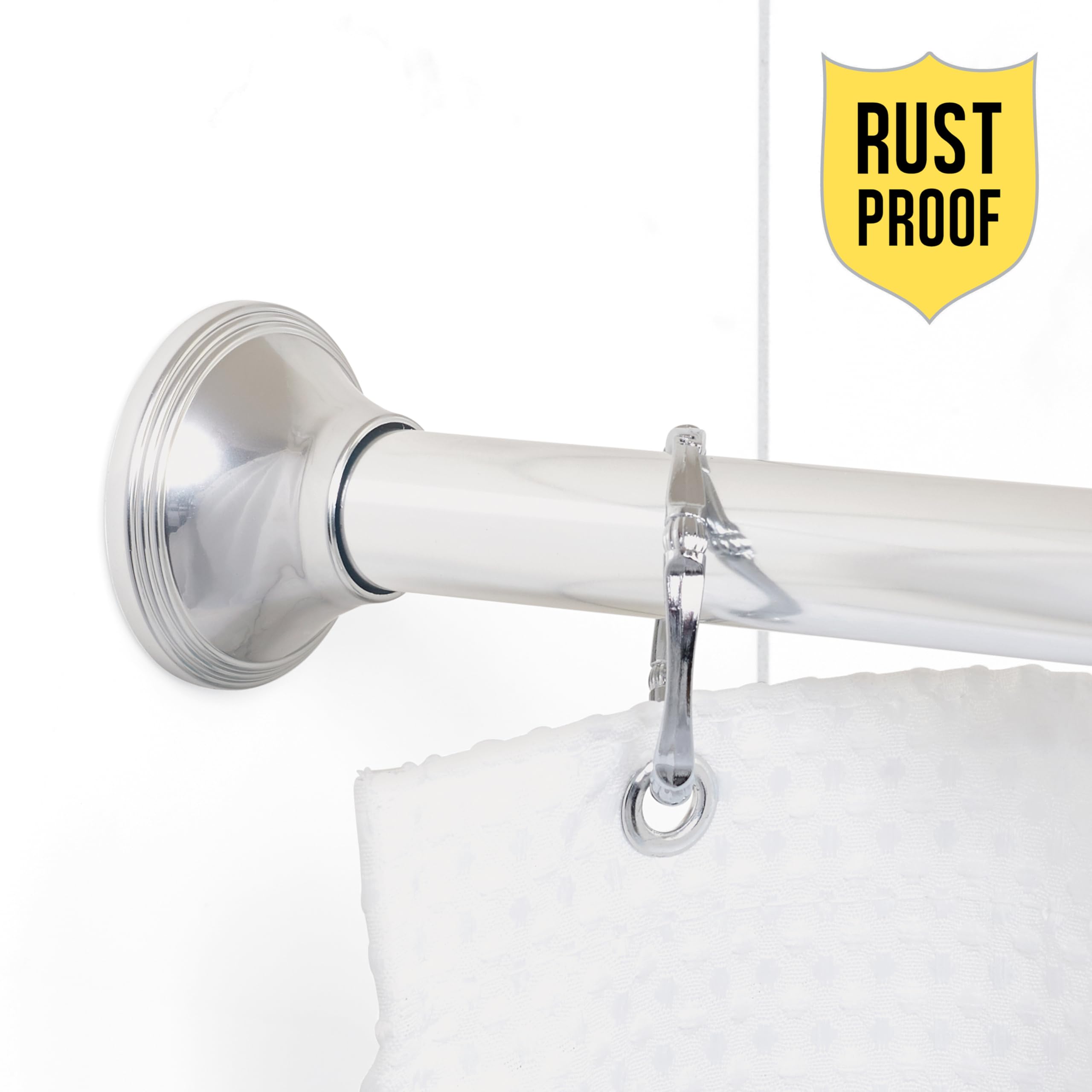 Rust Proof Shower Rod Zenna Home NeverRust Tension Shower Rod ...