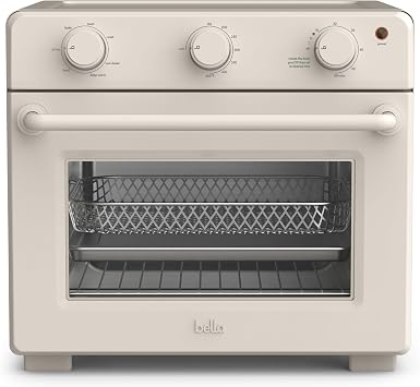 bella 6 Slice Toaster Oven With Air fryer, Oatmilk