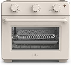 bella Air Fry Toaster Oven, 7 Preset Cooking Options, Dishwasher-Safe EverGood Coated Trays Included, 60-Minute Auto Shutoff w Audible Timer, Power Indicator Light, 1700 Watt, Oatmilk