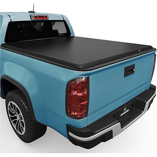 AUTOSAVER88 Soft Roll Up Truck Bed Tonneau Cover Compatible with 2015-2024 Chevy Colorado/GMC Canyon 5.2ft Bed