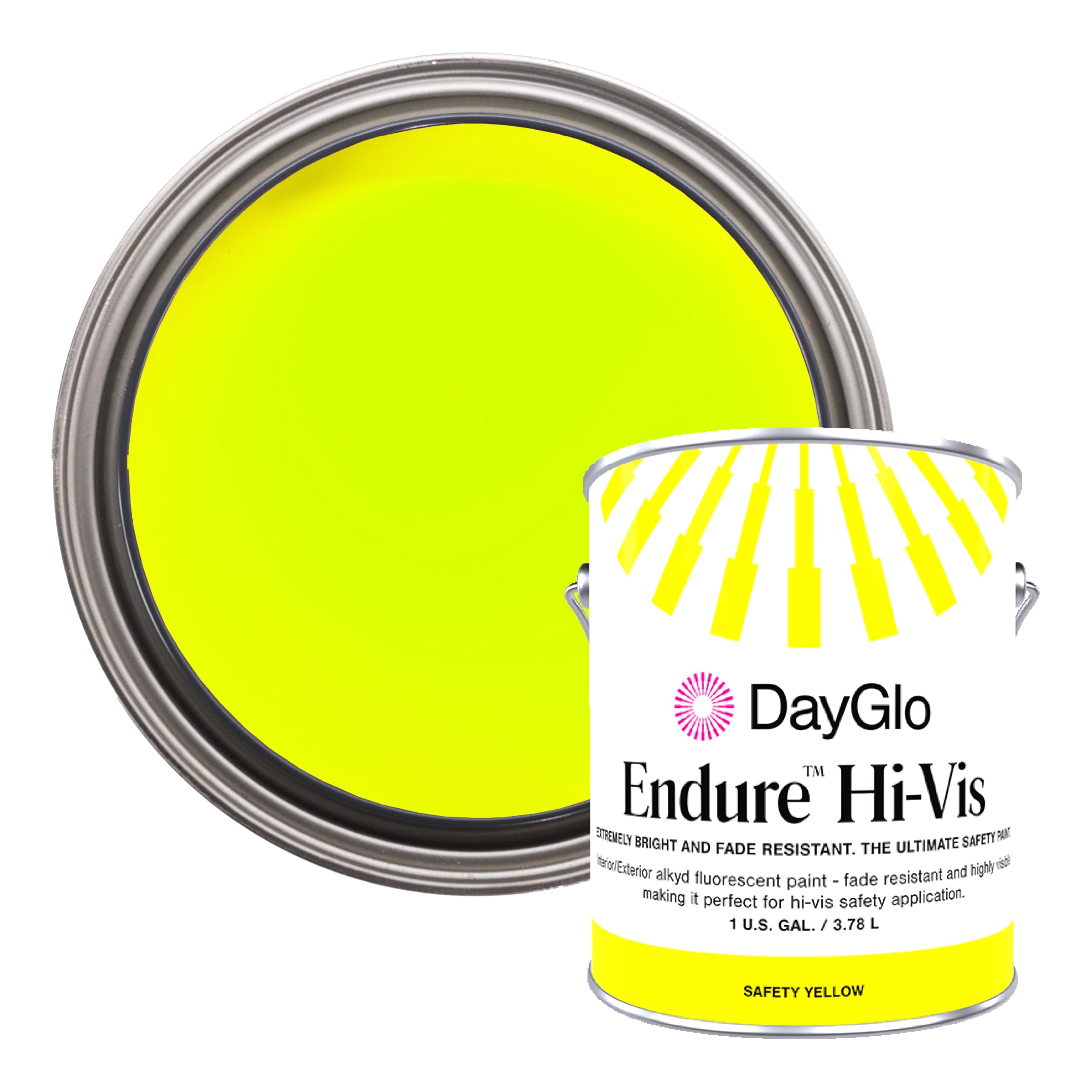 DayGlo Endure Hi-Vis Fluorescent Safety Yellow Alkyd Paint – Ultra