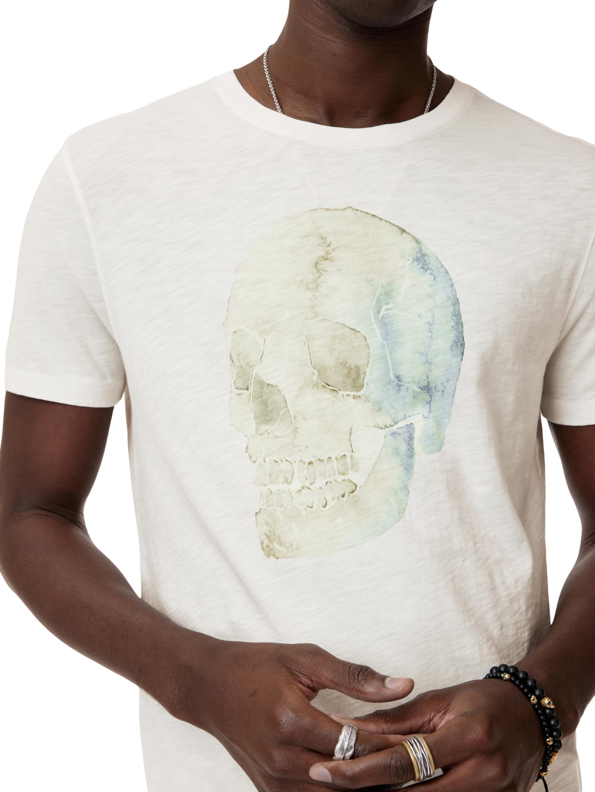 John Varvatos Men's Salt Watercolor Skull Tee, S