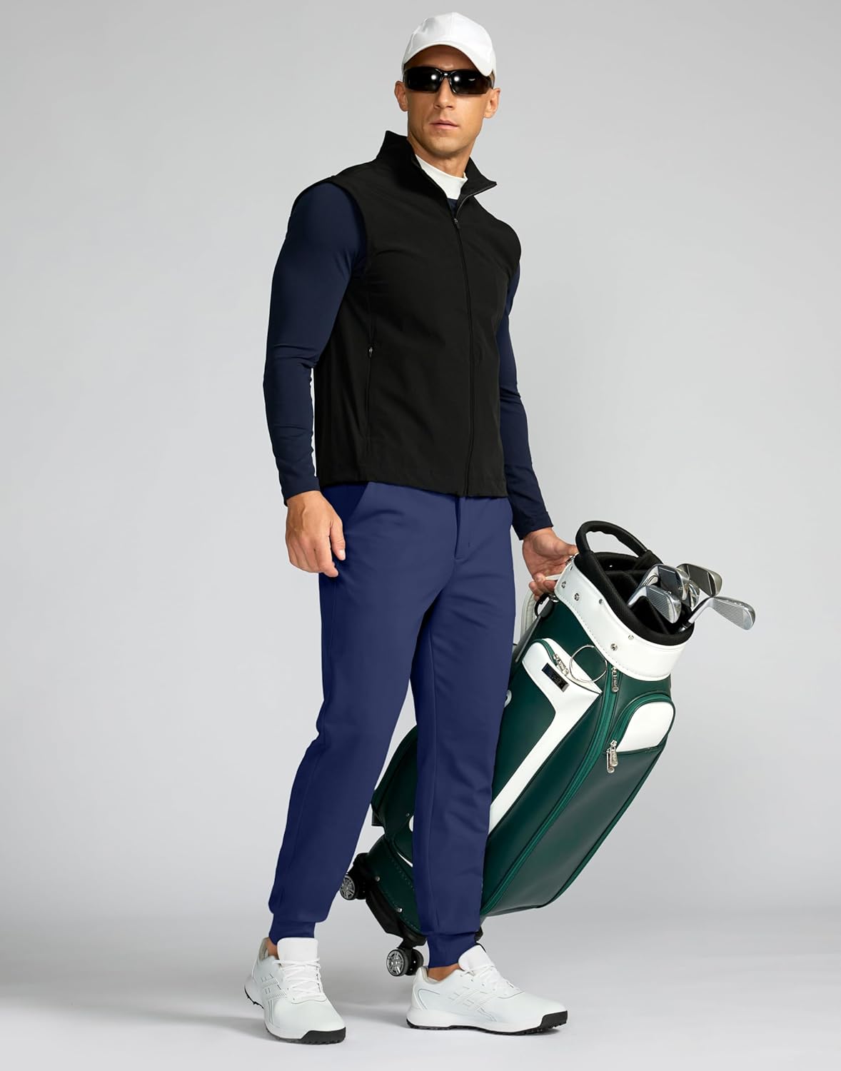 Soothfeel Mens Fleece Lined Golf Joggers with Pockets Slim Fit Stretch Sweatpants Dress Work Travel Warm Winter Pants for Men - Image 6