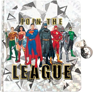 Playhouse DC Comics Join The Justice League Lock & Key Lined Page Diary Journal for Kids