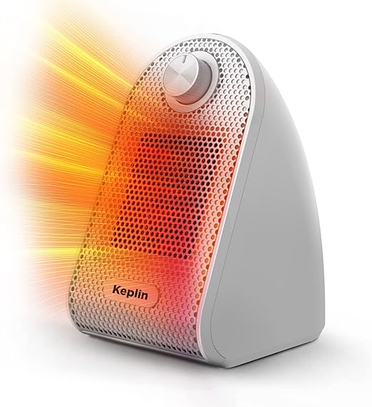 KEPLIN Ceramic Desk Heater, 500W Low Energy Consumption Heater for Home