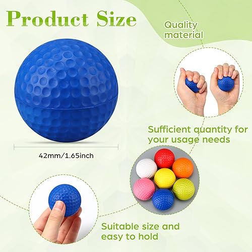 Miniatura 37 de 30 bolas de espuma para práctica de golf, bolas de espuma suave para práctica de golf, sensación realista y entrenamiento deportivo de vuelo