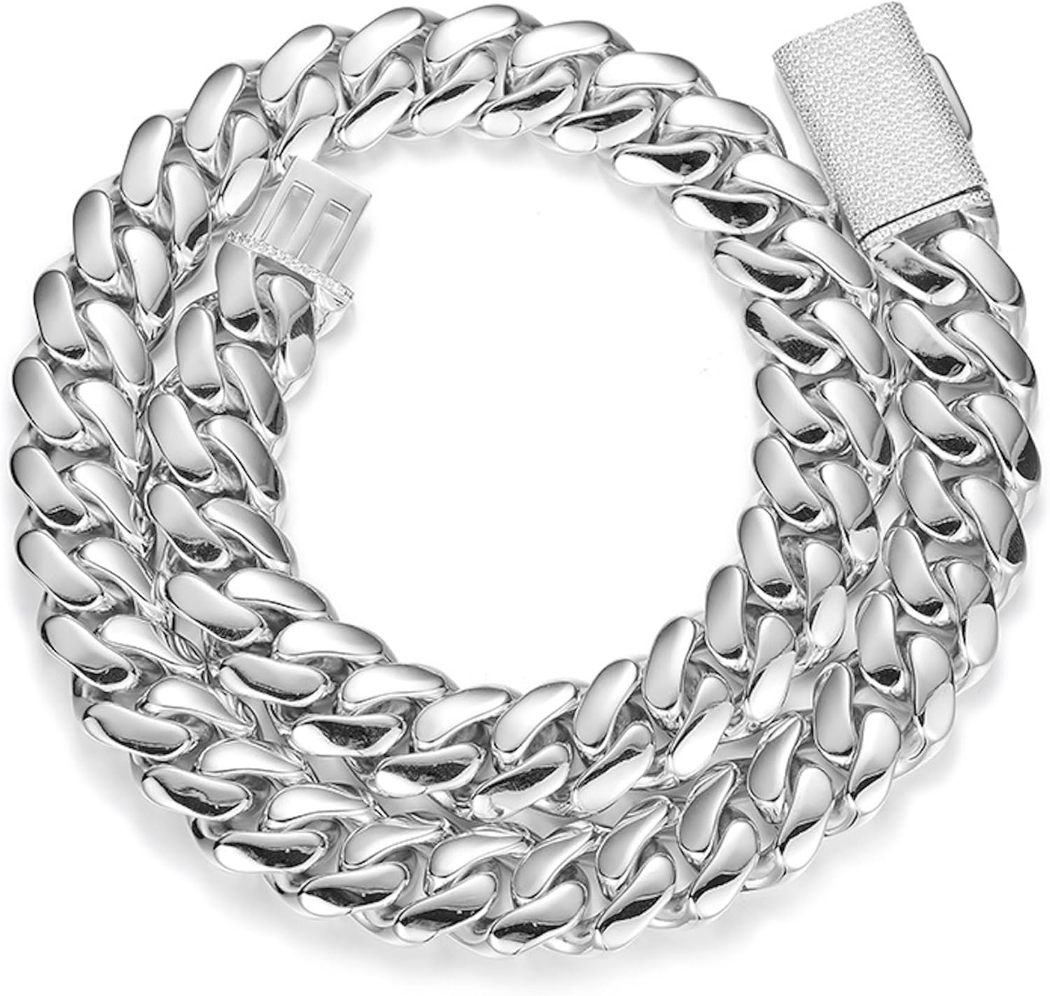 ICEDIAMOND 18K Gold Plated Solid Brass Cuban Link Chain Necklace, 18MM Heavyweight Polished Hip Hop Jewelry for Men, Available in 18–24 Inches