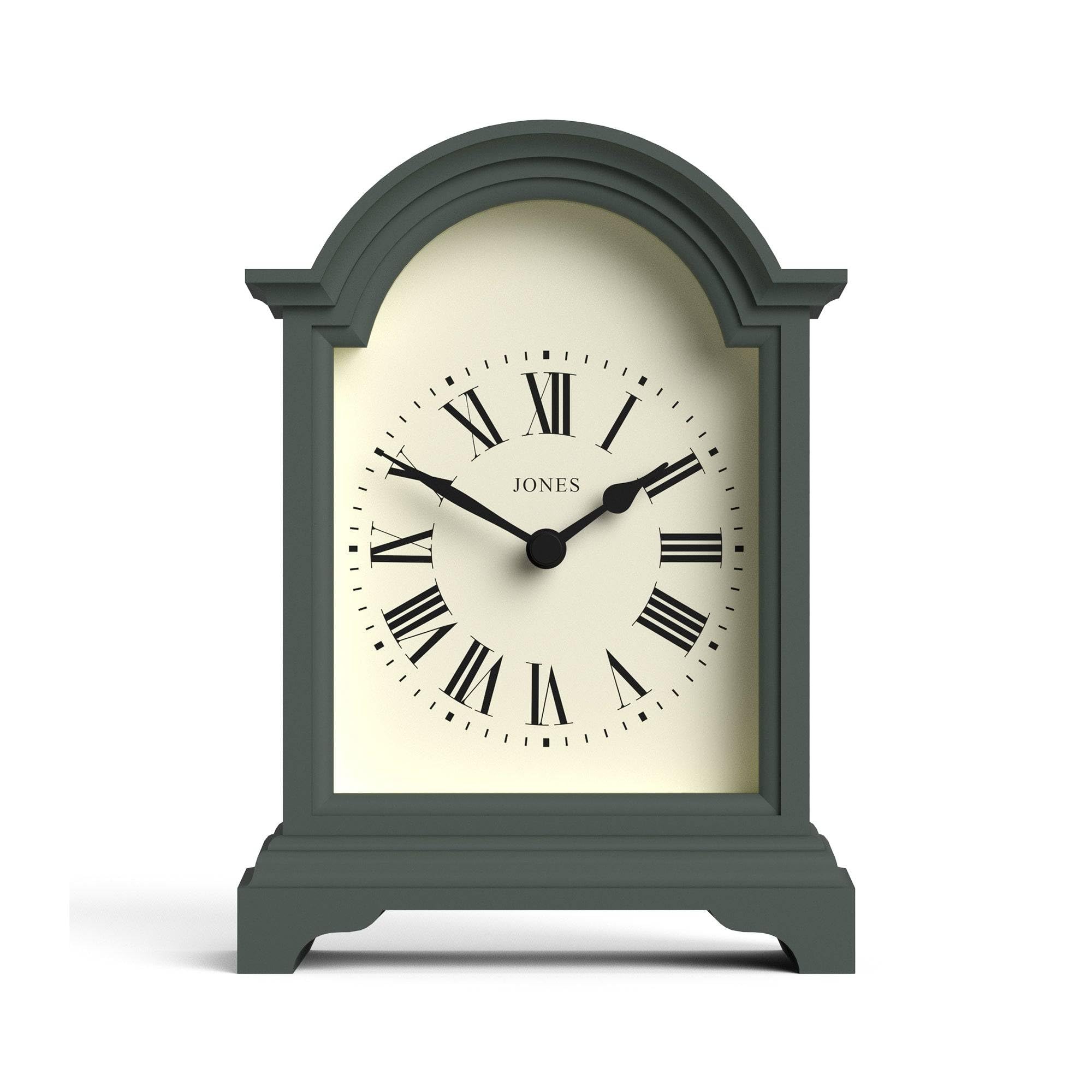 Jones Clocks® Bistro mantel clock, Asparagus Green, 18 x 13 x 6 cm