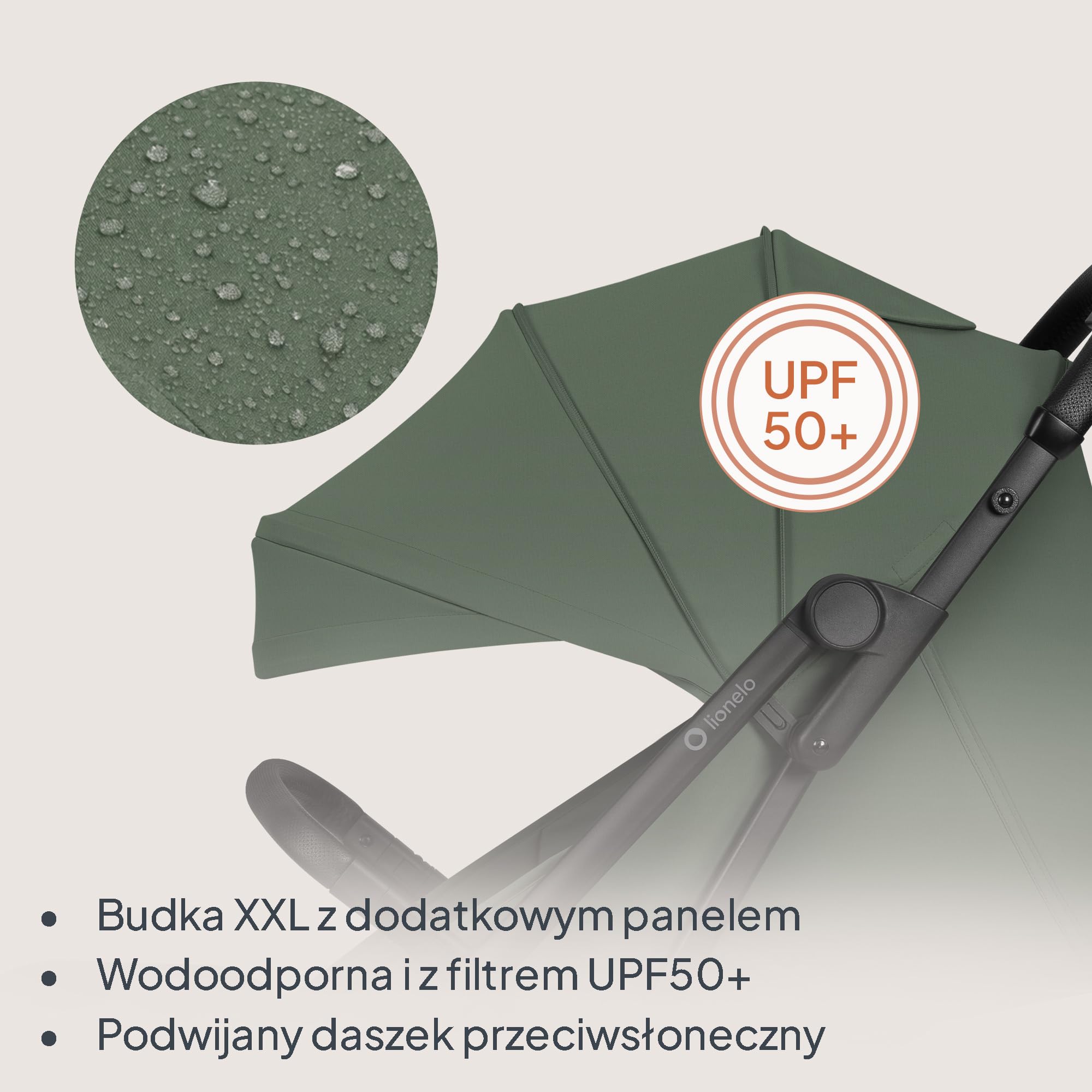 Lionelo Tansi wózek podróżny do 22 kg, 6 miesięcy – 4 lata, kompaktowy, składany jedną ręką, kółka GravelTech, pozycja leżenia 92 cm, osłona z ochroną UPF50+, wodoszczelny, kosz do 3 kg