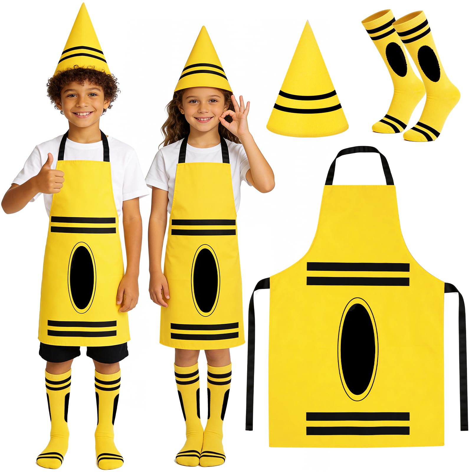 Ainvliya Crayon Apron Costume Set, World Book Day 2026 Full Costume
