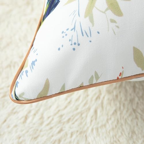 Miniatura 7 de VOGOL Juego de 2 fundas de almohada decorativas de 20 x 20 pulgadas, diseño moderno de doble cara, fundas de almohada con diseño de pájaros azules