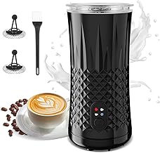 Cisteen Electric Milk Frother,4 in 1 Auto Coffee Milk Frother with Quiet Operation,Temperature Control,Effortless Foam Maker for Coffee,Latte, Cappuccino,Macchiato,Hot Chocolates