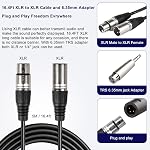 LyricLoom Professional XLR Microphone Wired Set, Metal Vocal Dynamic Microphone with 16.4 XLR Male to Female Cable, Mic with Switch Set. Corded Microphone for Karaoke, Speaker, Singing, Recording