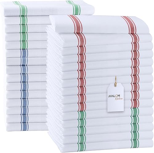 Miniatura 19 de Juego de toallas de cocina (paquete de 15) de 15 x 25 pulgadas, 100% algodón, suaves y absorbentes, paños de cocina, paños de limpieza reutilizables