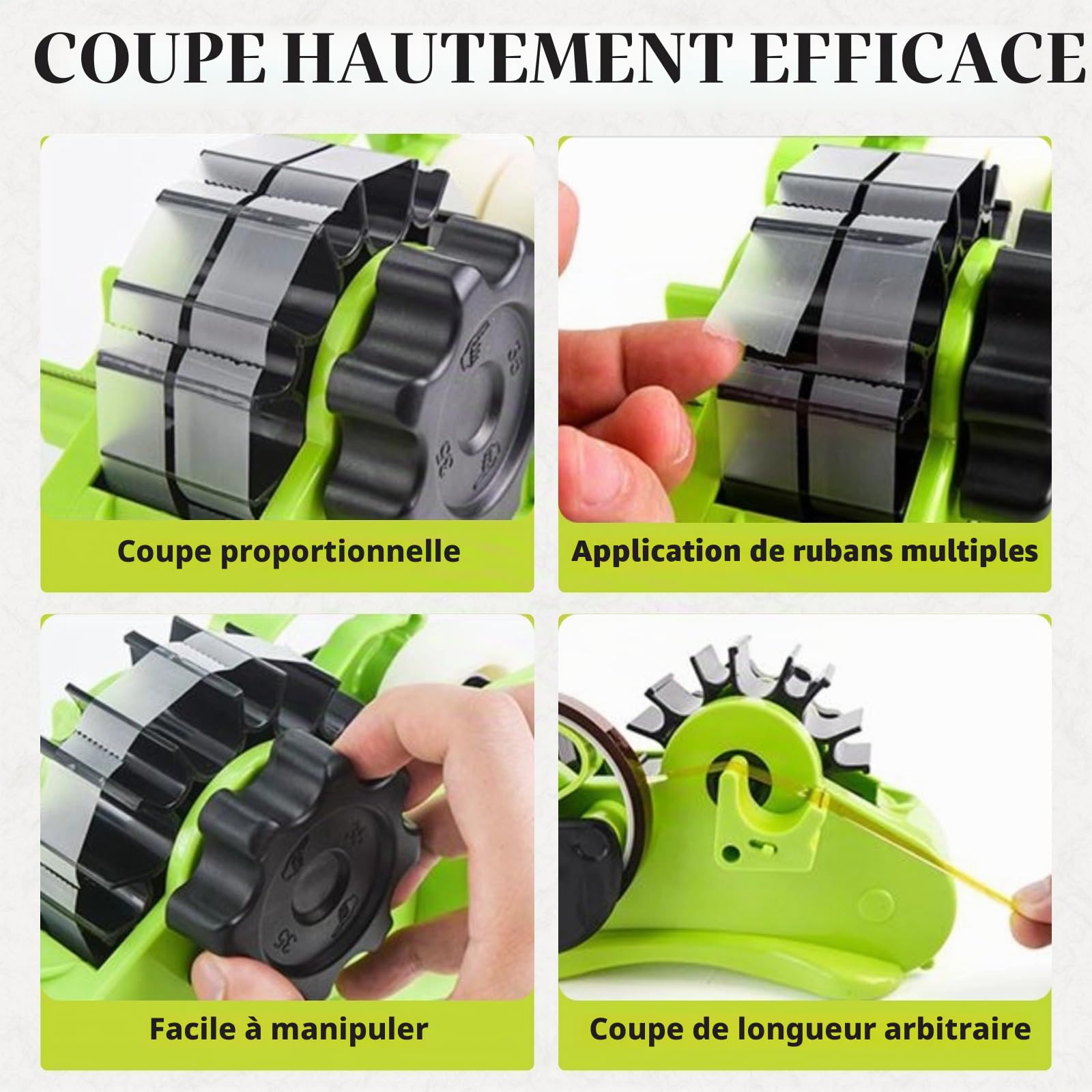 Distributeur de Ruban adhésif Multifonction pour Transfert de Chaleur pour Emballage et travaux manuels, Dérouleur Scotch avec Le Noyau de 1 Pouce et de 3 Pouces