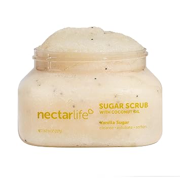 Sugar Scrub, Exfoliating Body Scrub 8 Ounce, Vanilla