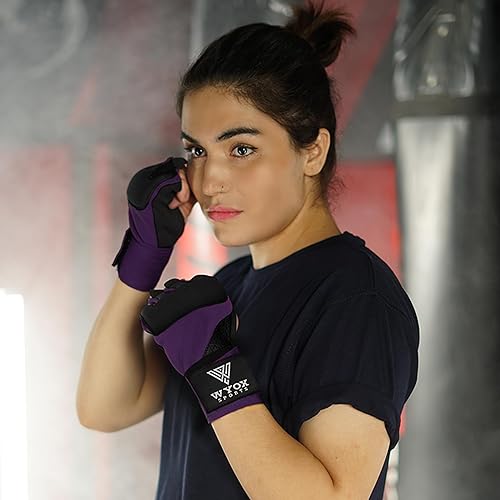 Miniatura 7 de WYOX Guantes interiores de boxeo de gel para hombres y mujeres, correas de muñeca rápidas de 31.5 in, protección acolchada para nudillos para Muay