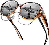URUMQI Surlunettes de Soleil Femme, Sur Lunettes Polarisée avec protection UV400 polarisantes Lunette pour Cyclisme, Pêche, Conduite, Voyage, Sport - 1