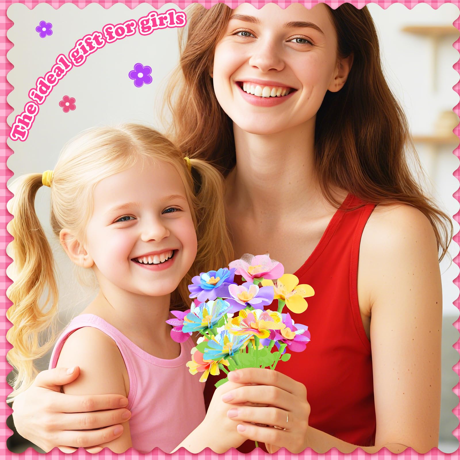 DIY Tissu Bouquet de Fleurs Kit 36pcs Accessoires Artisanat pour Arrangements Floraux Créatifs