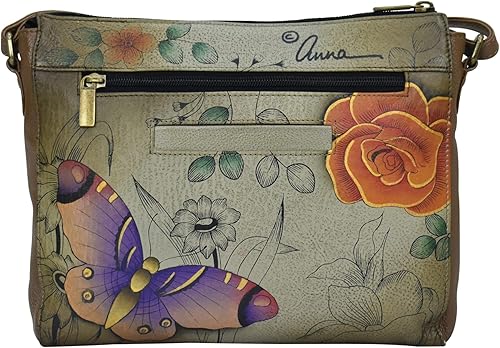 Miniatura 2 de Anna by Anuschka Bandolera mediana de piel auténtica pintada a mano para mujer