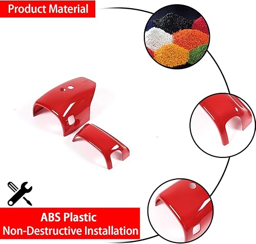 Miniatura 5 de Cubierta inferior para base de volante compatible con Chevrolet Corvette C8 Stingray 2020-2023 ABS 2 piezas, accesorios de moldura interior del