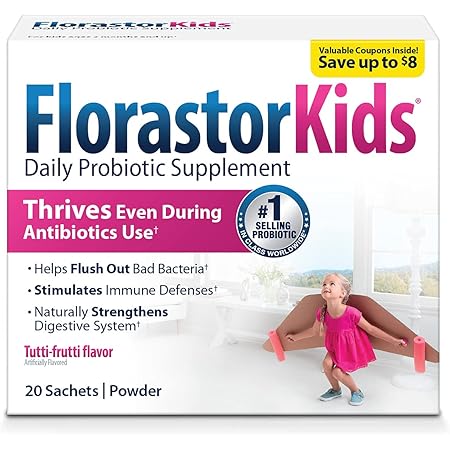 Amazon Com Florastor Daily Probiotic Supplements For Boys And Girls Saccharomyces Boulardii Cncm I 745 250 Mg 20 Sachets Pack Of 2 Health Household