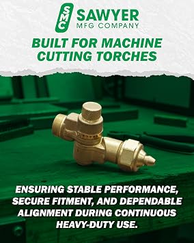 Sawyer MFG Adjustable Cutting Torch Bevel Head - Heavy-Duty Steel Torch Head with 090 Adjustable Angle Range for Precision Metal Fabrication, Welding, Industrial Cutting, and Plumbing Use