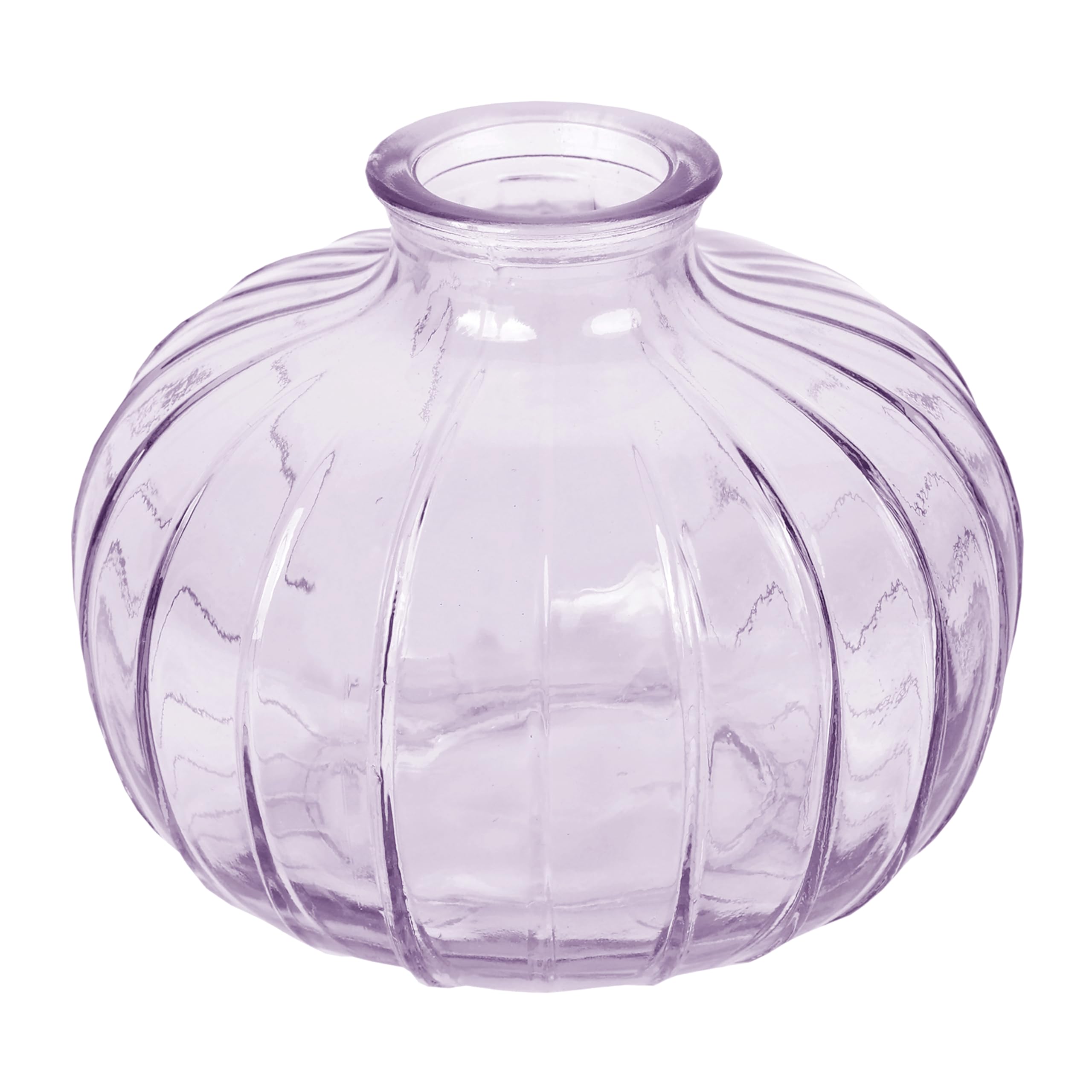 Talking Tables Lilac Glass Vase for Flowers, Elegant Unique Stem for Wedding Table, Window Sill Decoration, Garden Parties, Summer Dining, Shelf Style and
