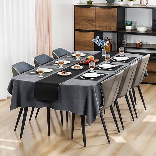 Miniatura 3 de Myir JUN Juego de 6 manteles individuales de doble cara, de piel sintética, para interiores y exteriores, para mesa de comedor, manteles
