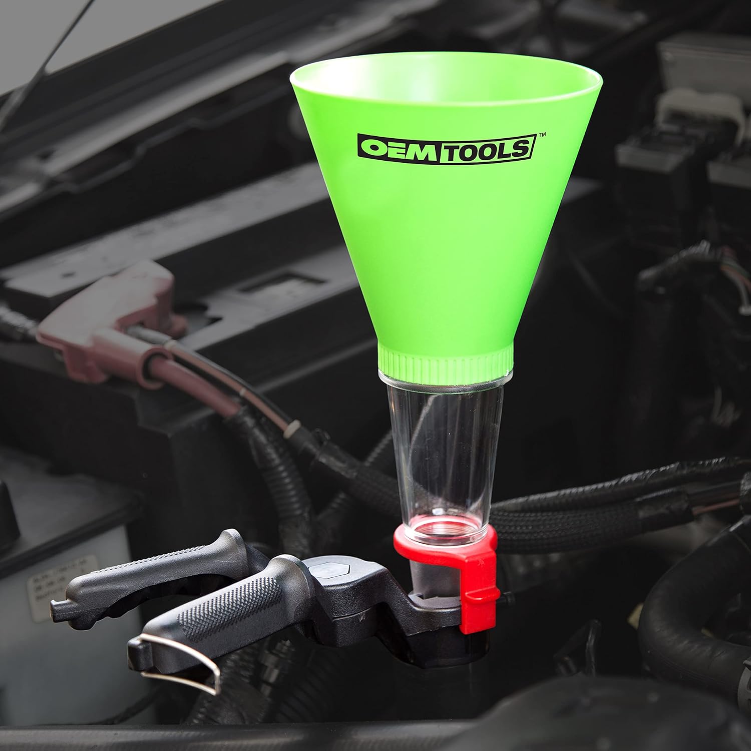 OEMTOOLS 87037 Fast-Clamp Universal Oil Filter, Oil Change Kit, Oil Fill Funnel Kit, Bleeding Funnel, Universal Clamp, Spill Free Funnel Kit