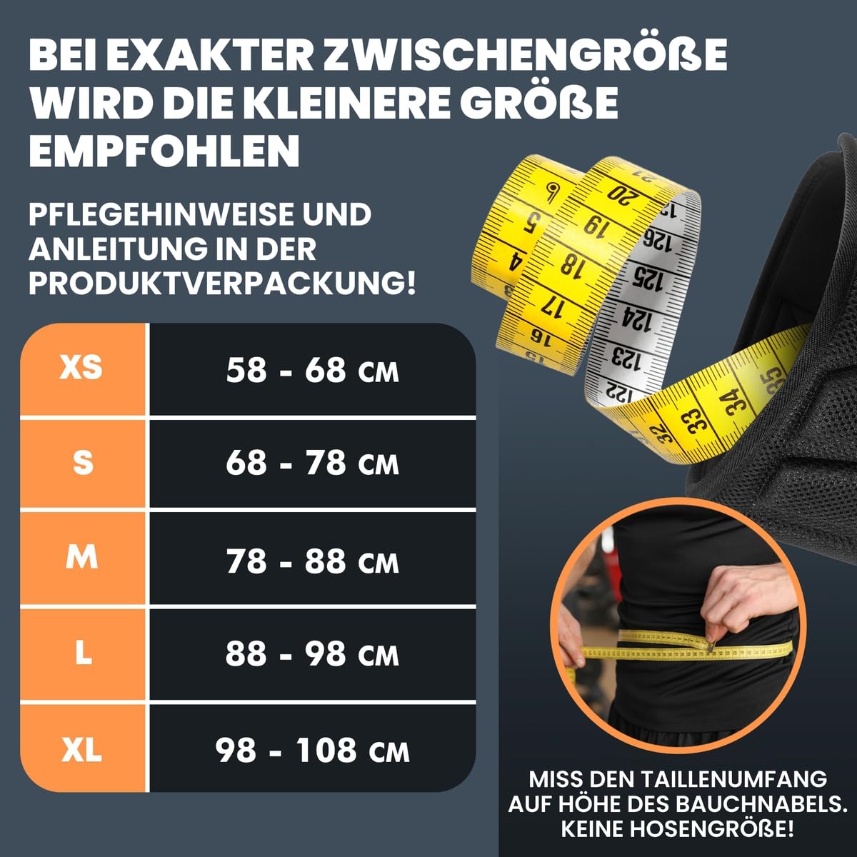 Gewichthebergürtel Herren & Damen – 16,5 cm Fitnessgürtel mit Klettverschluss für Krafttraining, Powerlifting, Kniebeugen & Kreuzheben – Rückenstütze Gym Gürtel
