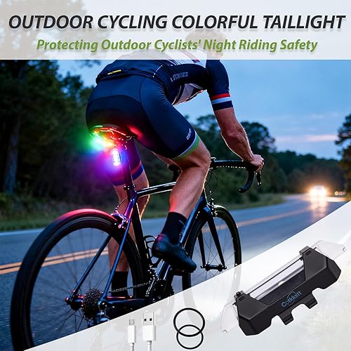 Miniatura 8 de Juego de bolsas para el marco frontal del teléfono de bicicleta 6 en 1, con bolsa de marco frontal impermeable para teléfono, luz trasera recargable