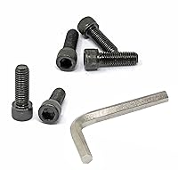 Vista 204 de iexcell Juego de 50 tornillos M4 x 20/25/30/35/40 de acero de aleación de grado 12.9, acabado de óxido negro